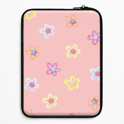 Flower Gems Pattern Universal Laptop Sleeve
