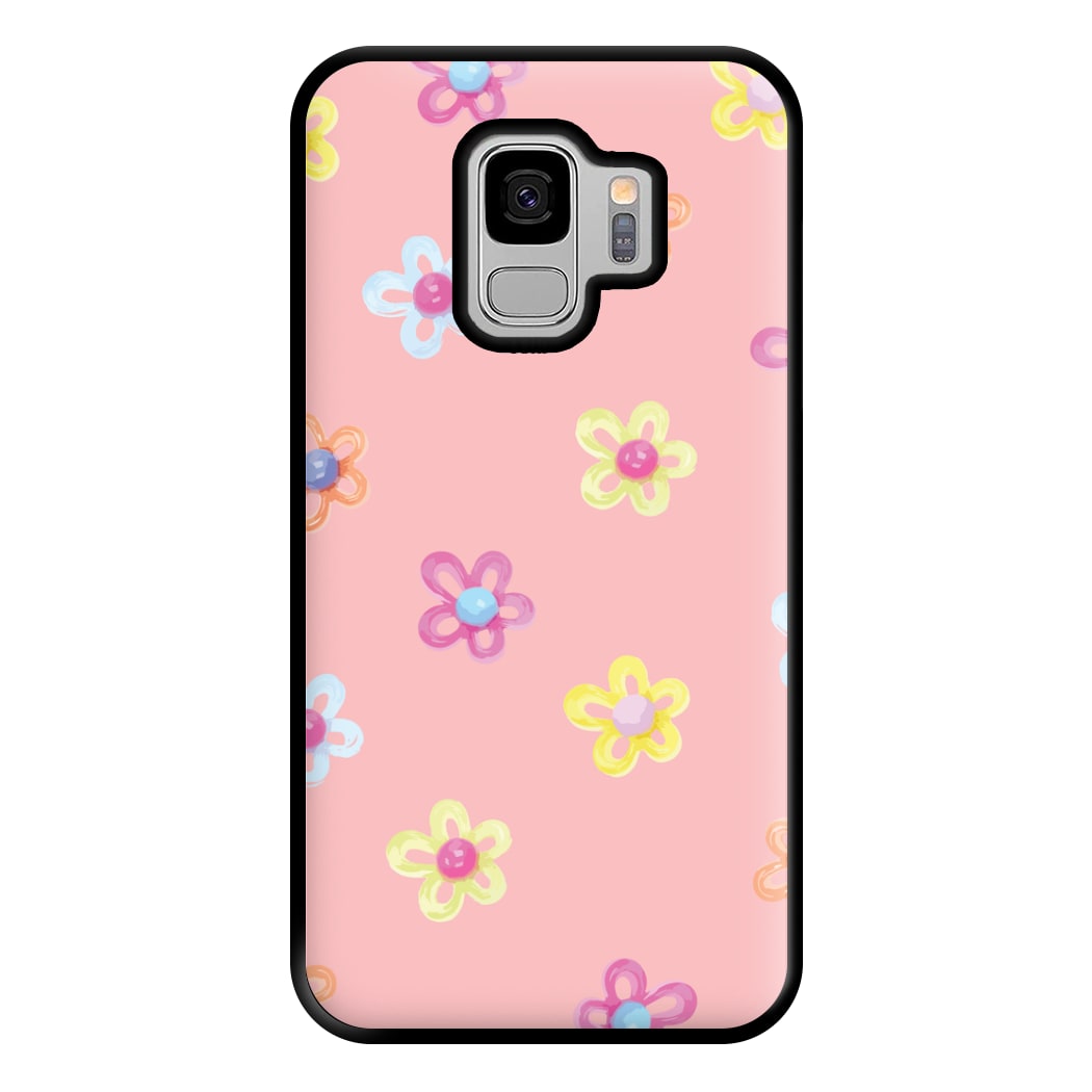Flower Gems Pattern Phone Case for Galaxy S9 Plus