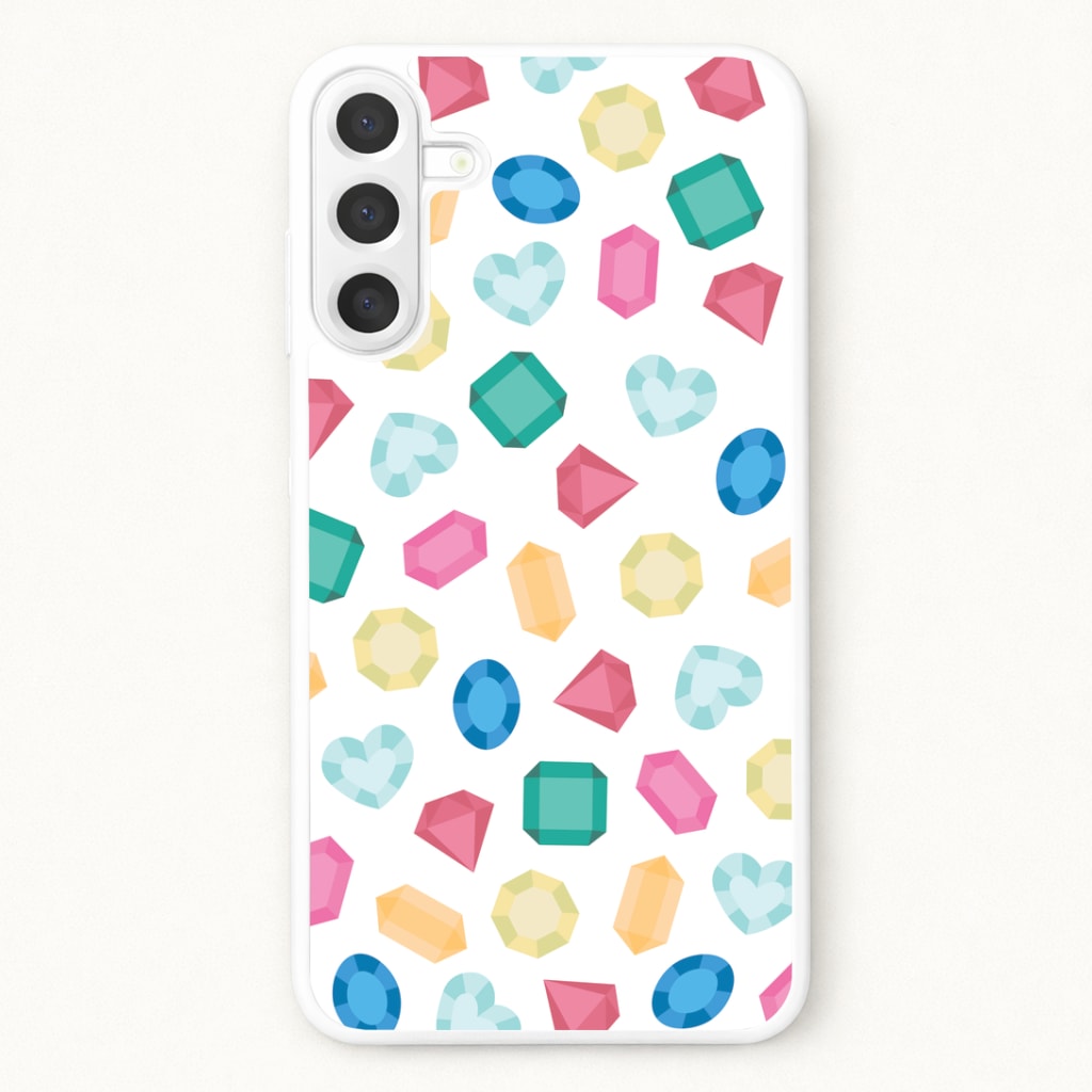 Cartoon Multicoloured Gems Pattern Phone Case for Galaxy A37