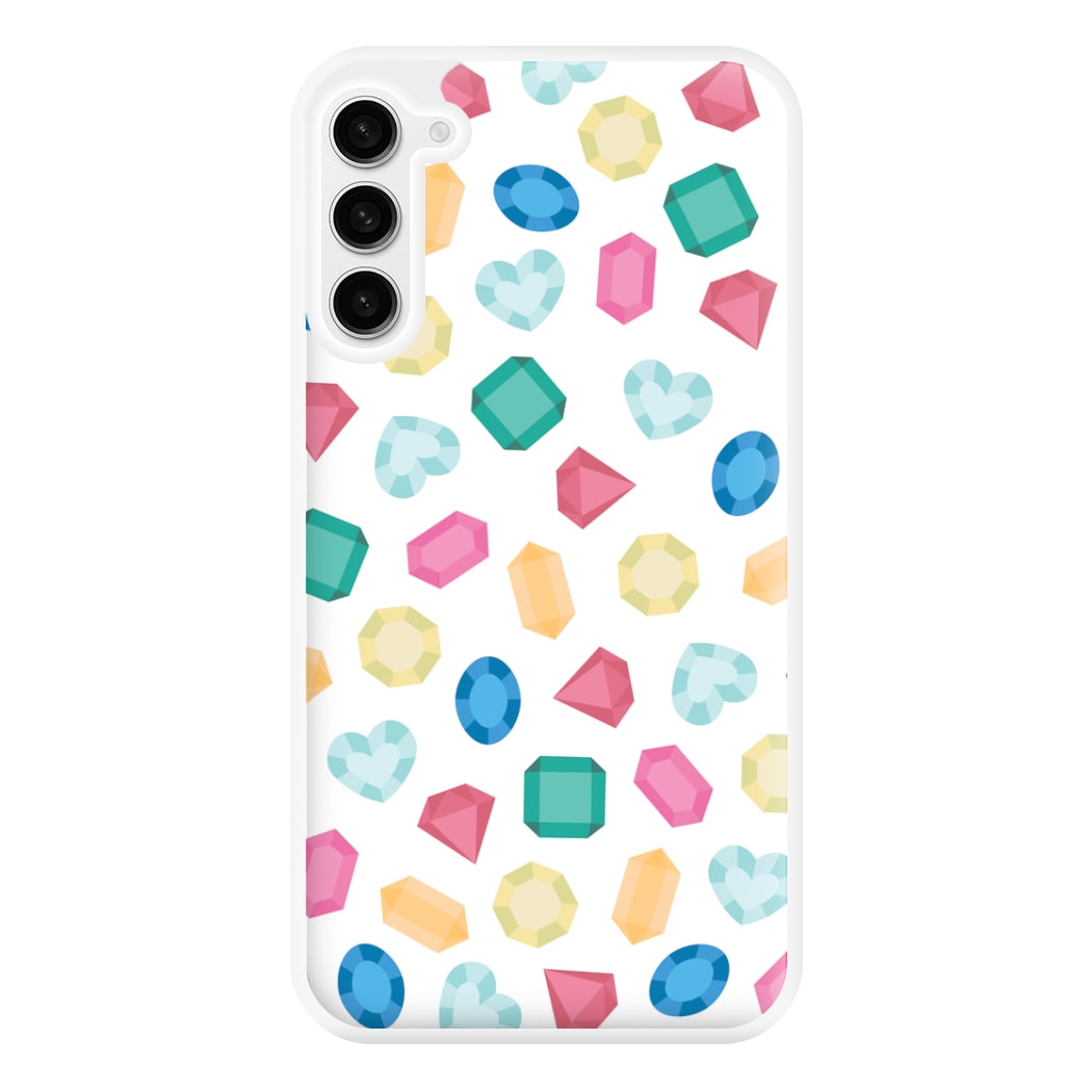 Cartoon Multicoloured Gems Pattern Phone Case for Galaxy S23FE