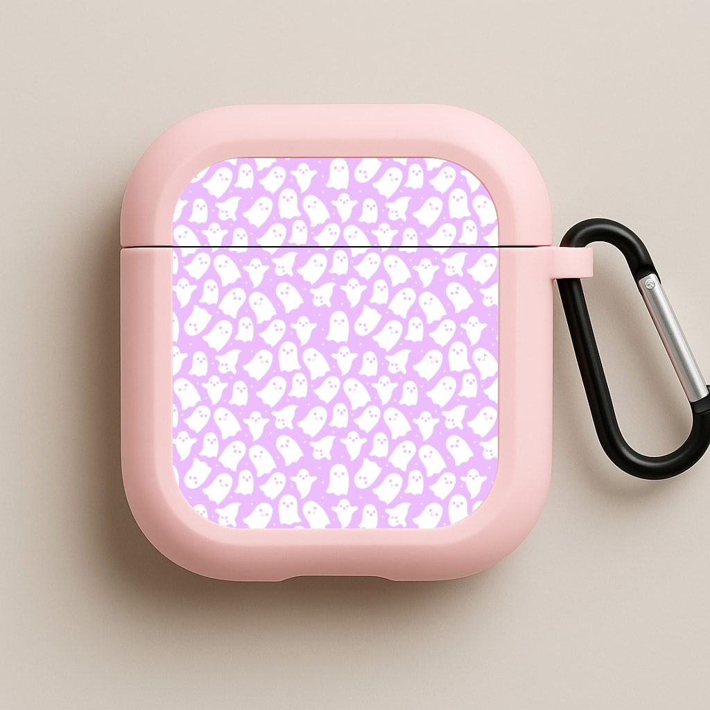 Ghost Pattern Pink AirPods Case