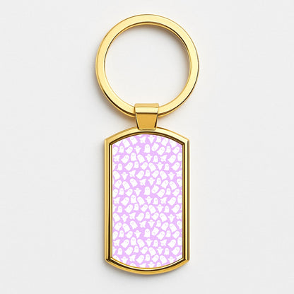 Ghost Pattern Gold Keyring