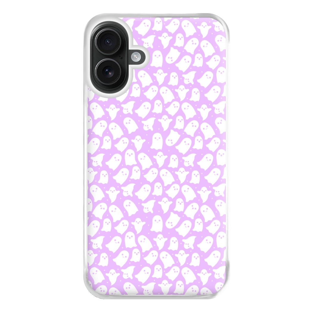 Ghost Pattern Phone Case for iPhone 16 Plus