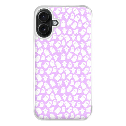 Ghost Pattern Phone Case for iPhone 16 Plus