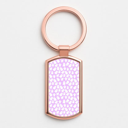 Ghost Pattern Rose Gold Keyring