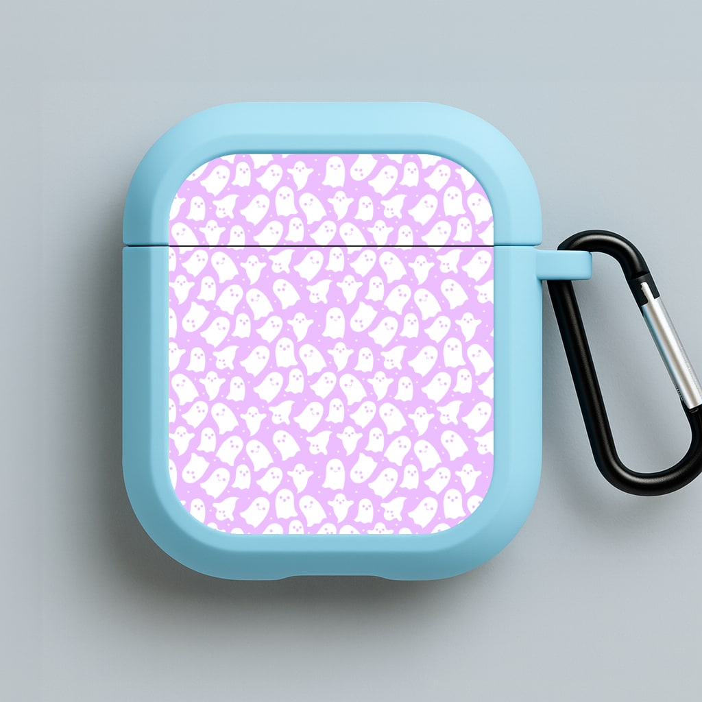 Ghost Pattern Blue AirPods Case