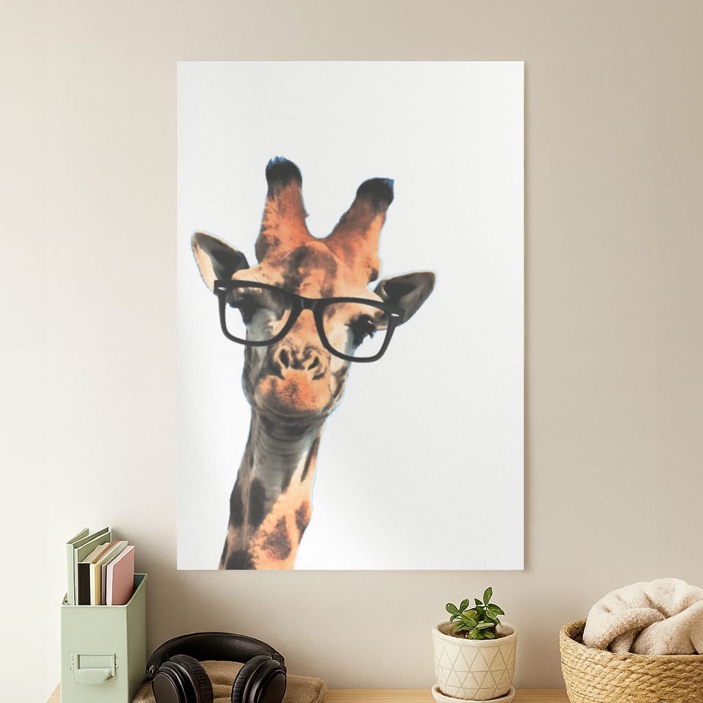Hipster Giraffe Tumblr Poster