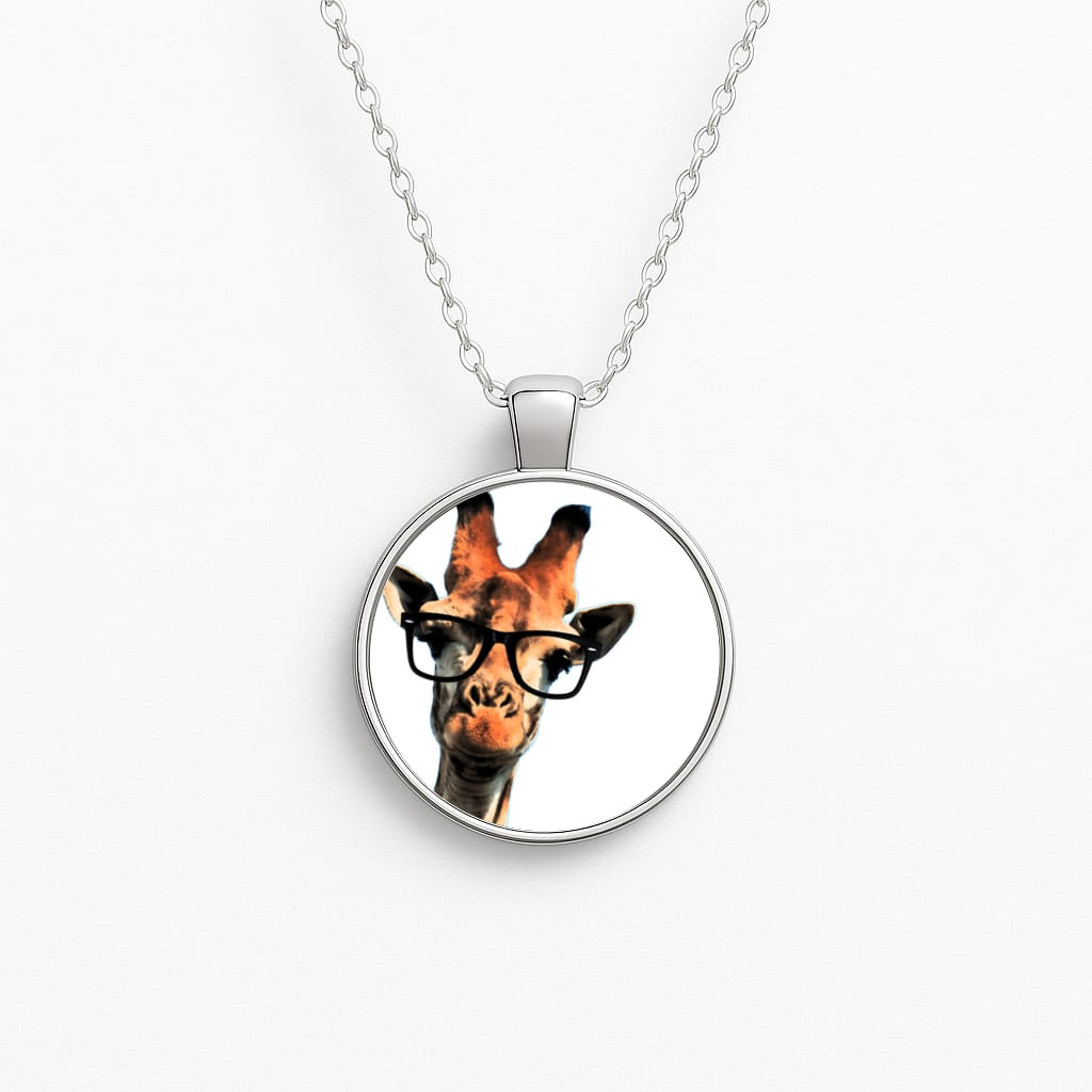 Hipster Giraffe Tumblr Circle Necklace