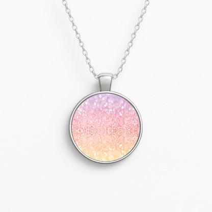 Glitter Splash Circle Necklace