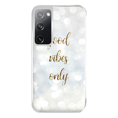 Good Vibes Only - Glittery Phone Case for Galaxy S20