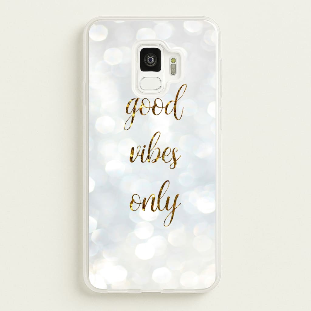 Good Vibes Only - Glittery  - Christmas Phone Case for Galaxy S9
