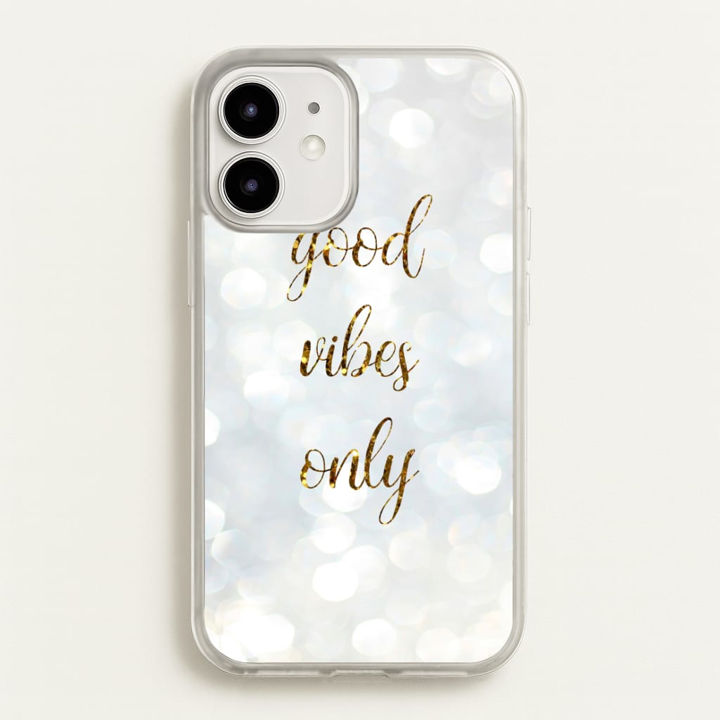 Good Vibes Only - Glittery  - Christmas Phone Case for iPhone 12 Mini