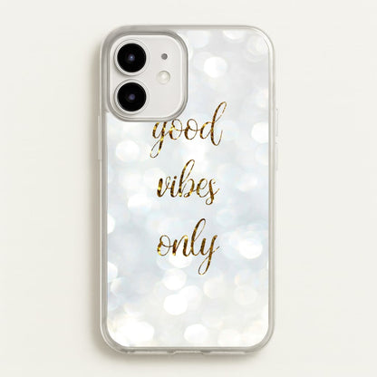 Good Vibes Only - Glittery  - Christmas Phone Case for iPhone 12 Mini