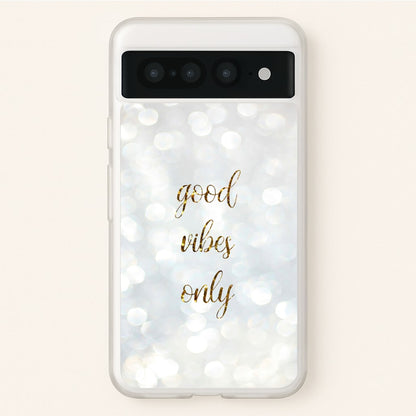 Good Vibes Only - Glittery  - Christmas Phone Case for Google Pixel 7 Pro