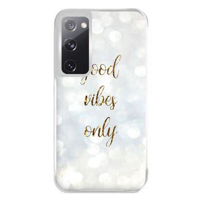 Good Vibes Only - Glittery Phone Case for Galaxy S20FE