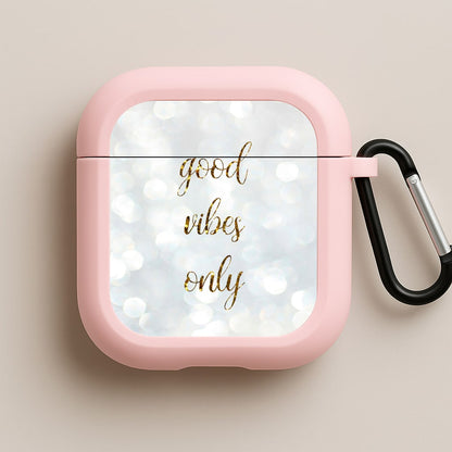 Good Vibes Only - Glittery Pink AirPods Case