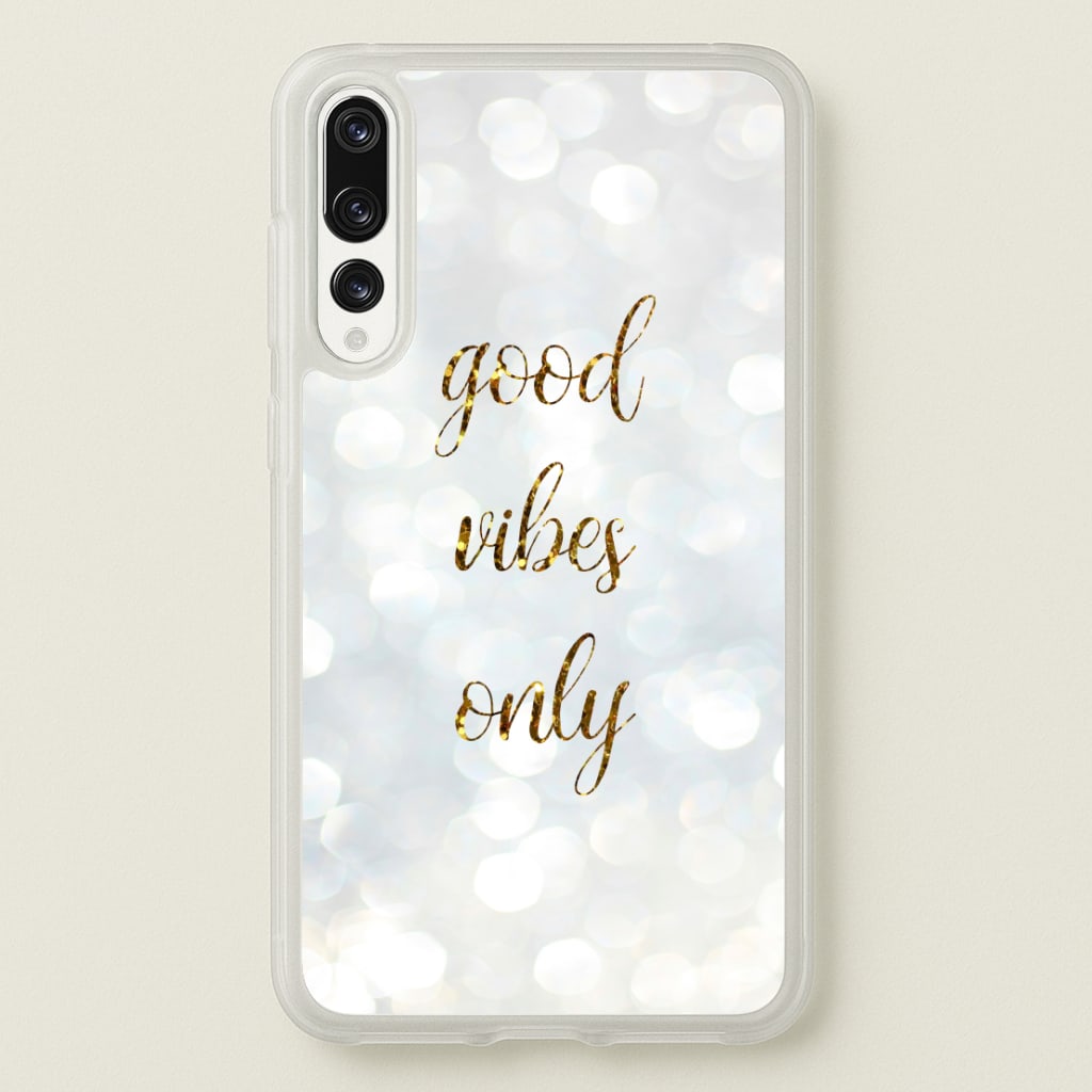 Good Vibes Only - Glittery  - Christmas Phone Case for Huawei P20 Pro