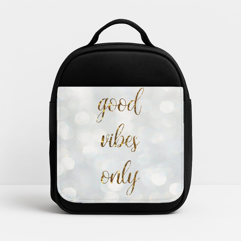 Good Vibes Only - Glittery Insulated Lunchbox