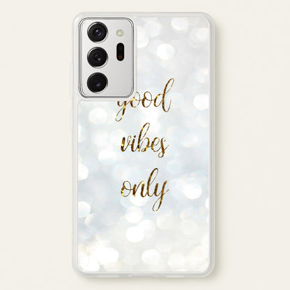 Good Vibes Only - Glittery  - Christmas Phone Case for Galaxy Note 20 Ultra