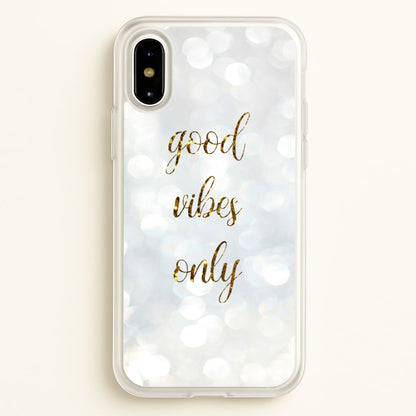 Good Vibes Only - Glittery  - Christmas Phone Case for iPhone X / XS