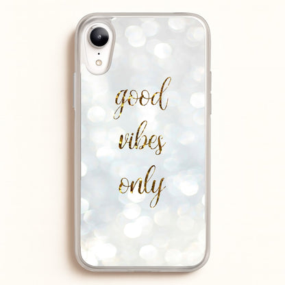 Good Vibes Only - Glittery  - Christmas Phone Case for iPhone XR
