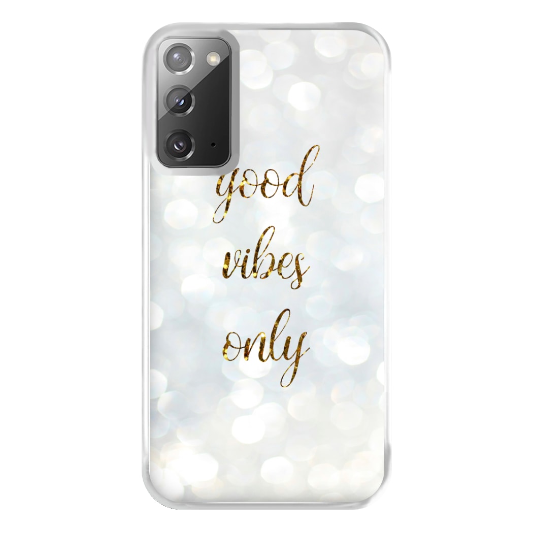 Good Vibes Only - Glittery Phone Case for Galaxy Note 20 Ultra