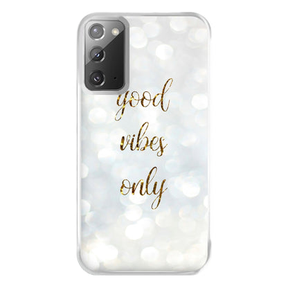 Good Vibes Only - Glittery Phone Case for Galaxy Note 20 Ultra