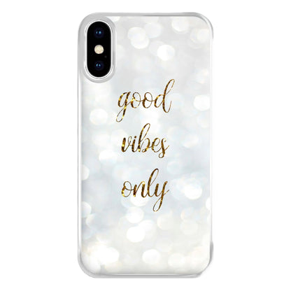 Good Vibes Only - Glittery Phone Case for iPhone XS Max