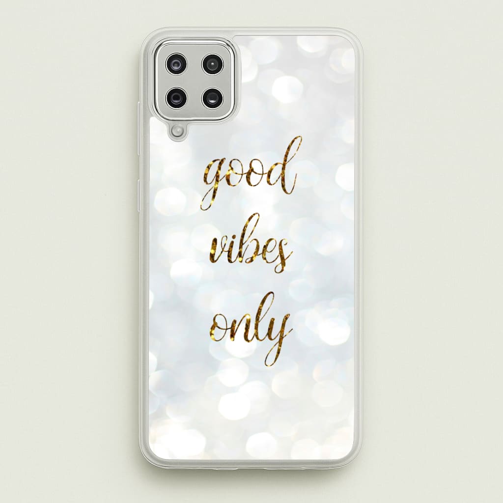 Good Vibes Only - Glittery  - Christmas Phone Case for Galaxy A12