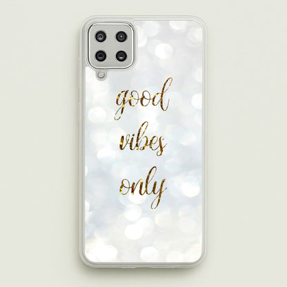 Good Vibes Only - Glittery  - Christmas Phone Case for Galaxy A12