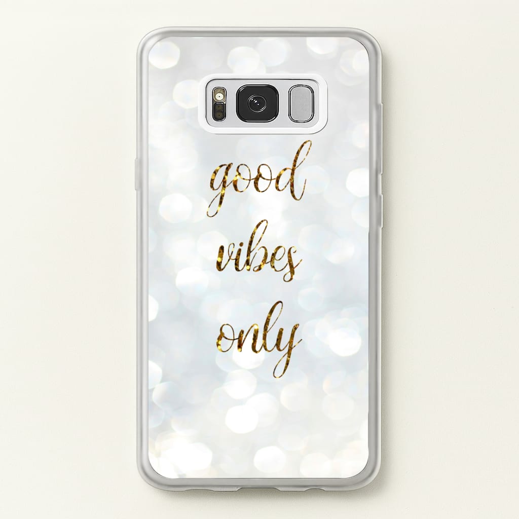 Good Vibes Only - Glittery  - Christmas Phone Case for Galaxy S8 Plus