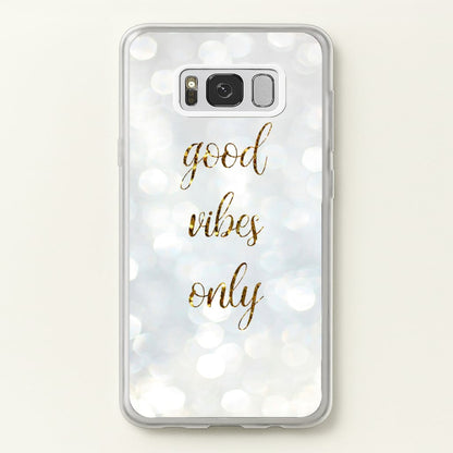 Good Vibes Only - Glittery  - Christmas Phone Case for Galaxy S8 Plus