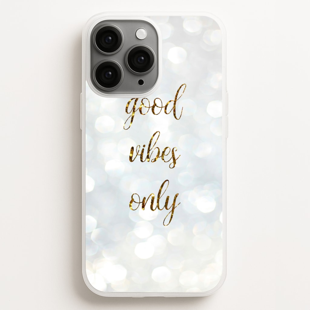 Good Vibes Only - Glittery  - Christmas Phone Case for iPhone 11 Pro