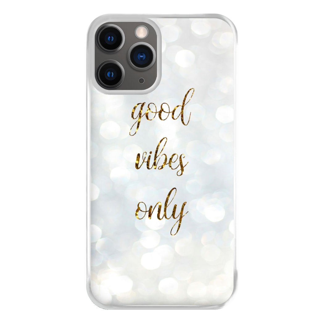 Good Vibes Only - Glittery Phone Case for iPhone 12 Pro Max