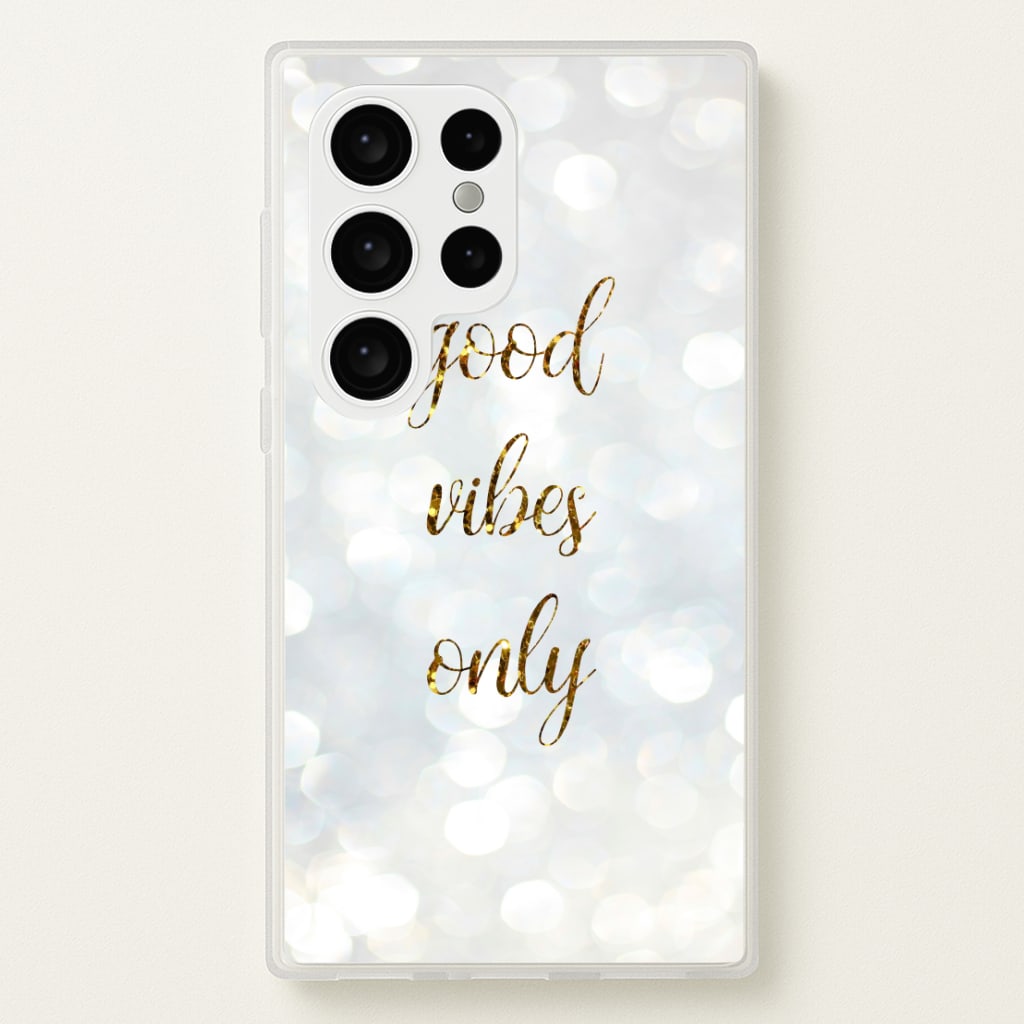Good Vibes Only - Glittery  - Christmas Phone Case for Galaxy S24 Ultra