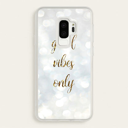 Good Vibes Only - Glittery  - Christmas Phone Case for Galaxy S9 Plus
