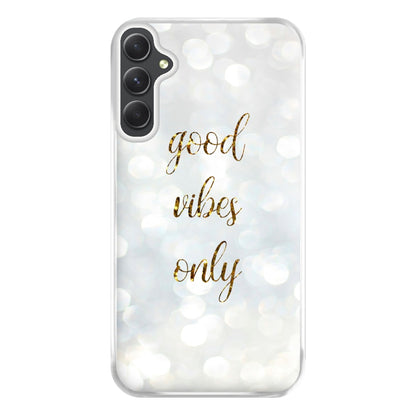 Good Vibes Only - Glittery Phone Case for Galaxy A34