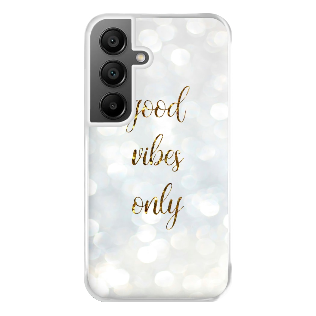 Good Vibes Only - Glittery Phone Case for Galaxy A55