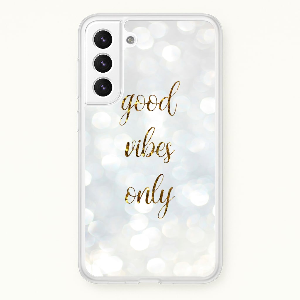 Good Vibes Only - Glittery  - Christmas Phone Case for Galaxy S22