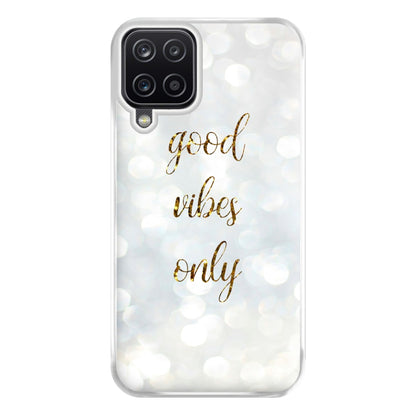 Good Vibes Only - Glittery Phone Case for Galaxy A12