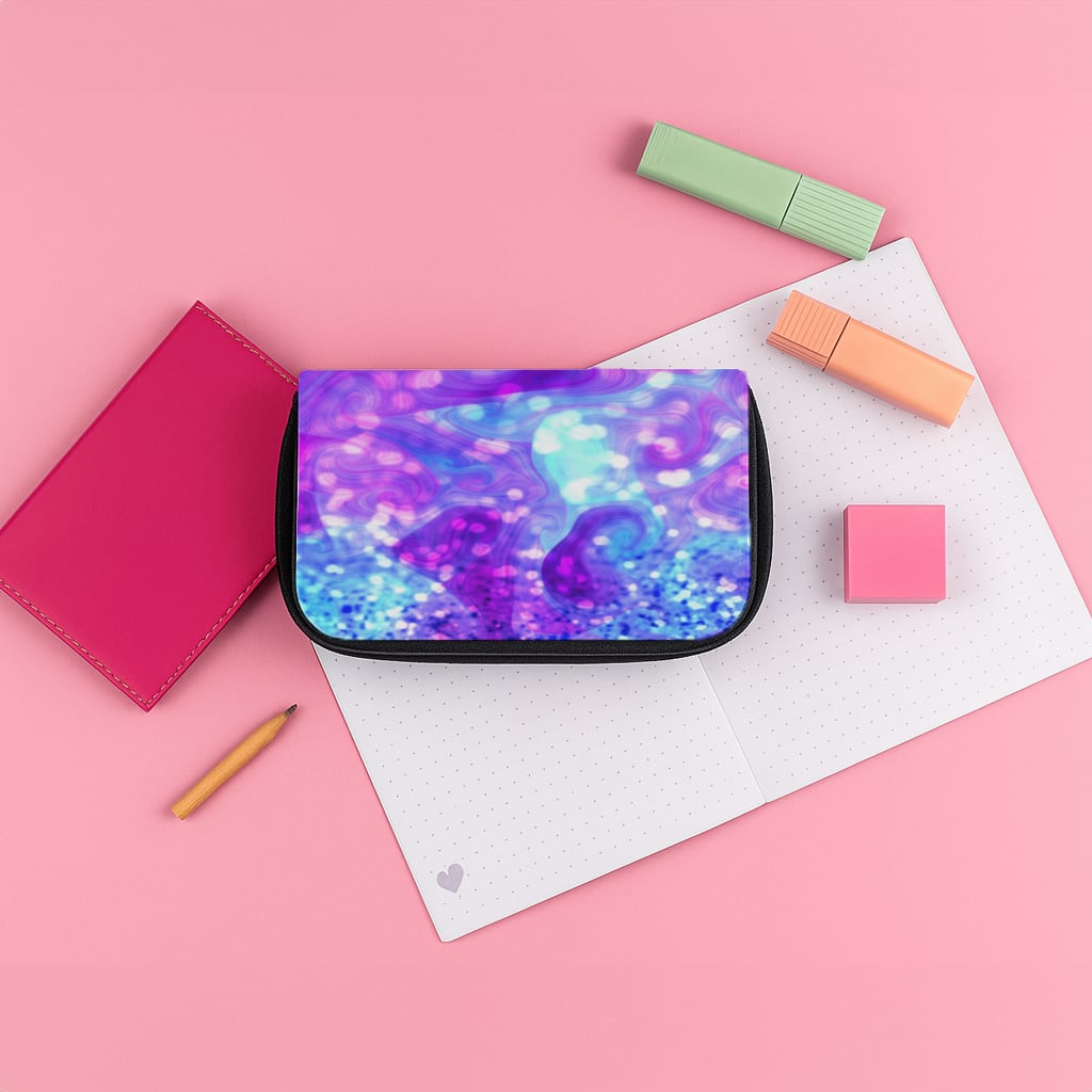 Glitter Swirl, Tumblr Stlye Pencil Case