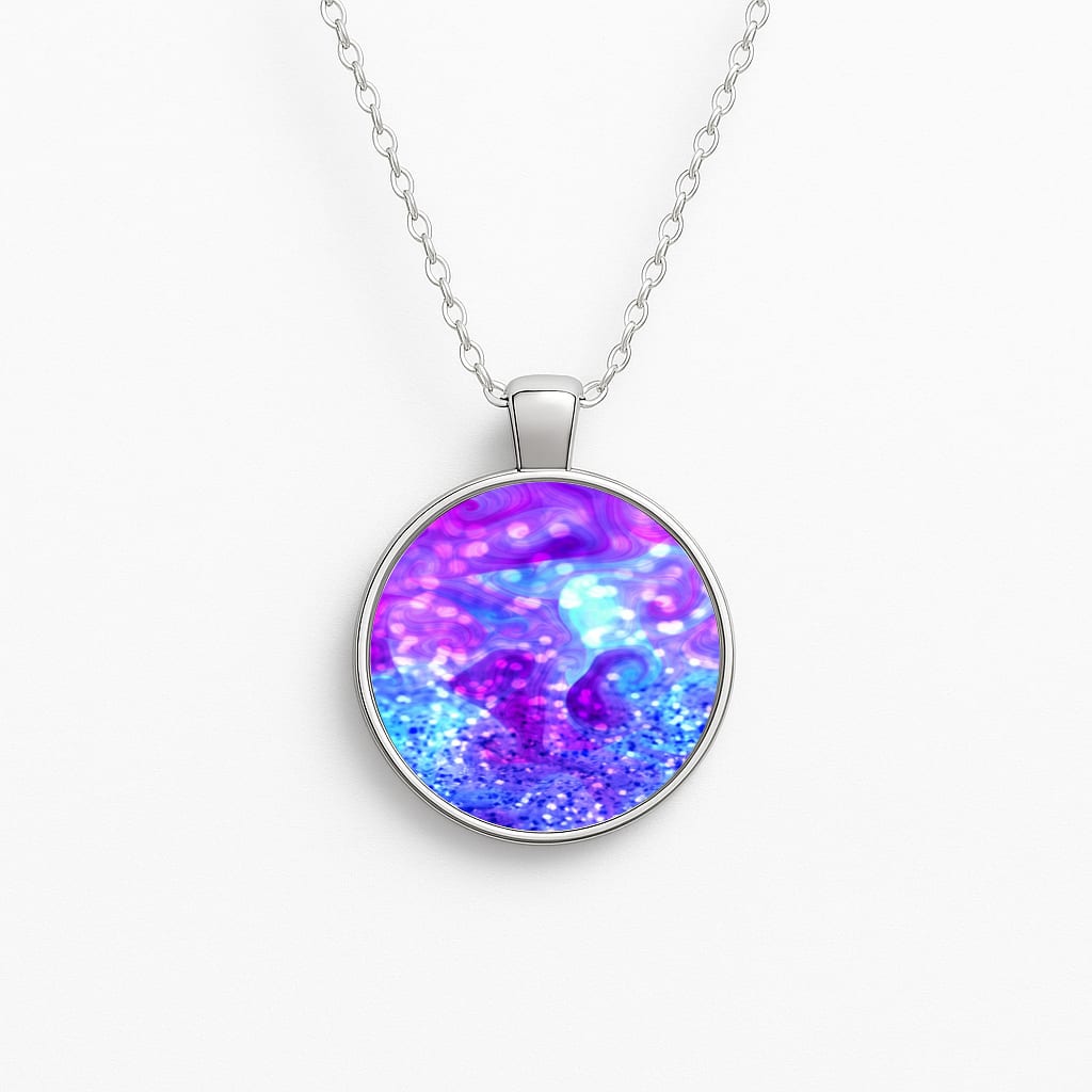 Glitter Swirl, Tumblr Stlye Necklace
