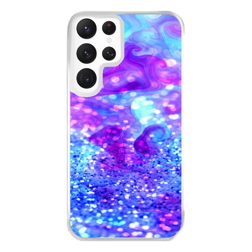 Glitter Swirl, Tumblr Stlye Phone Case for Galaxy S22 Ultra