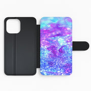 Glitter Swirl, Tumblr Stlye Flip / Wallet Phone Case 2