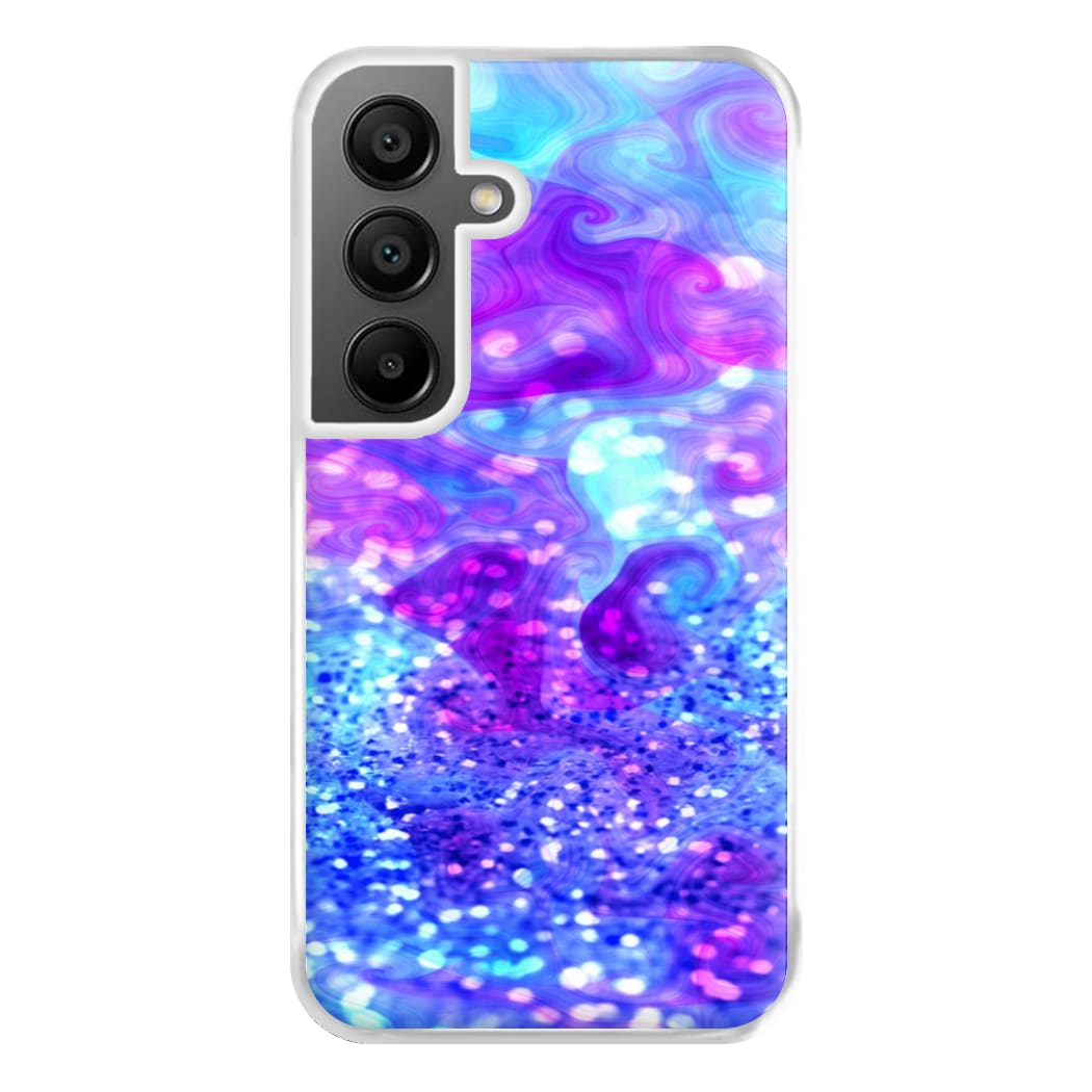 Glitter Swirl, Tumblr Stlye Phone Case for Galaxy A55