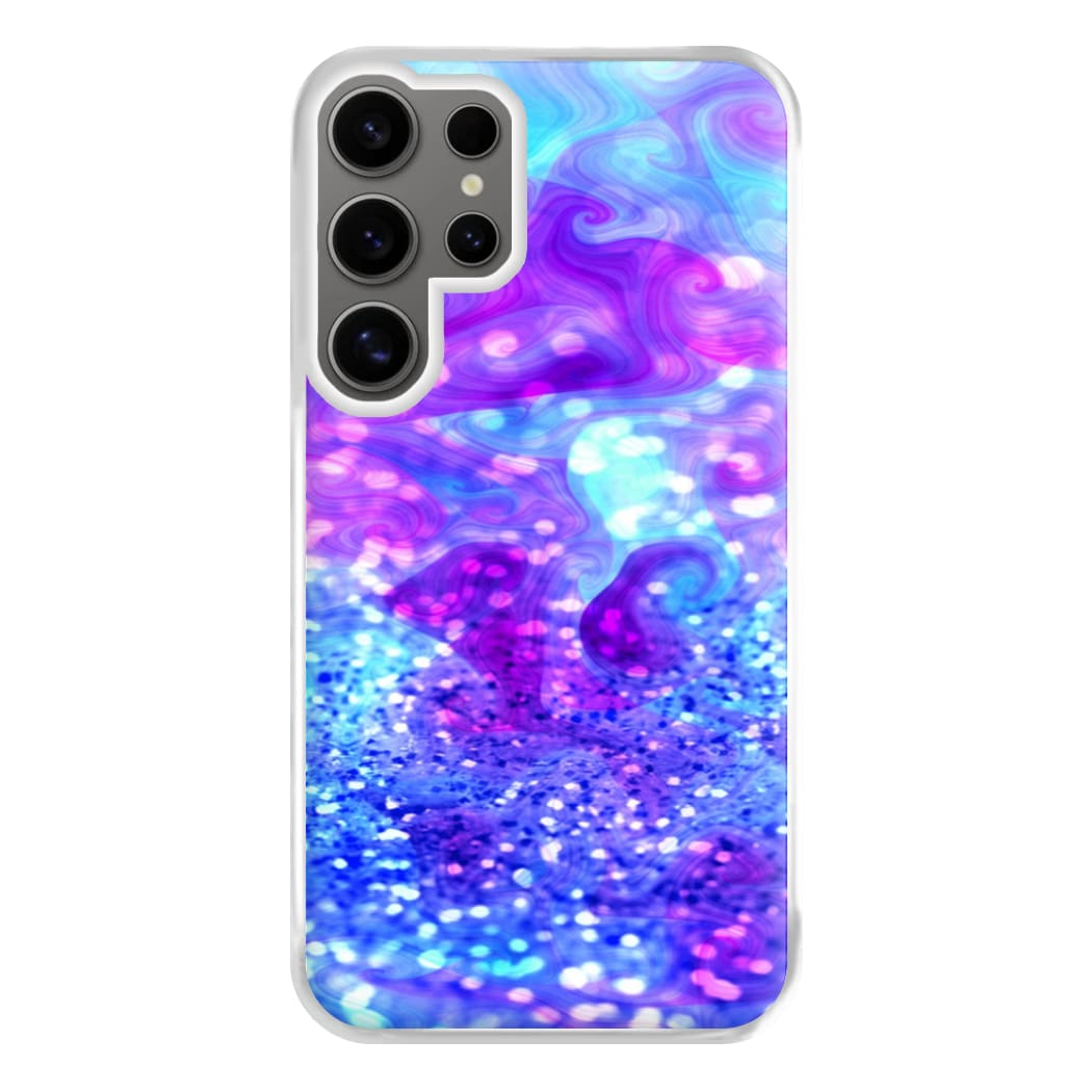 Glitter Swirl, Tumblr Stlye Phone Case for Galaxy S24 Ultra