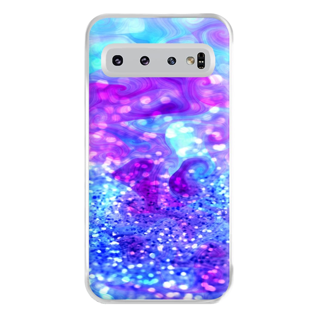 Glitter Swirl, Tumblr Stlye Phone Case for Galaxy S10 Plus