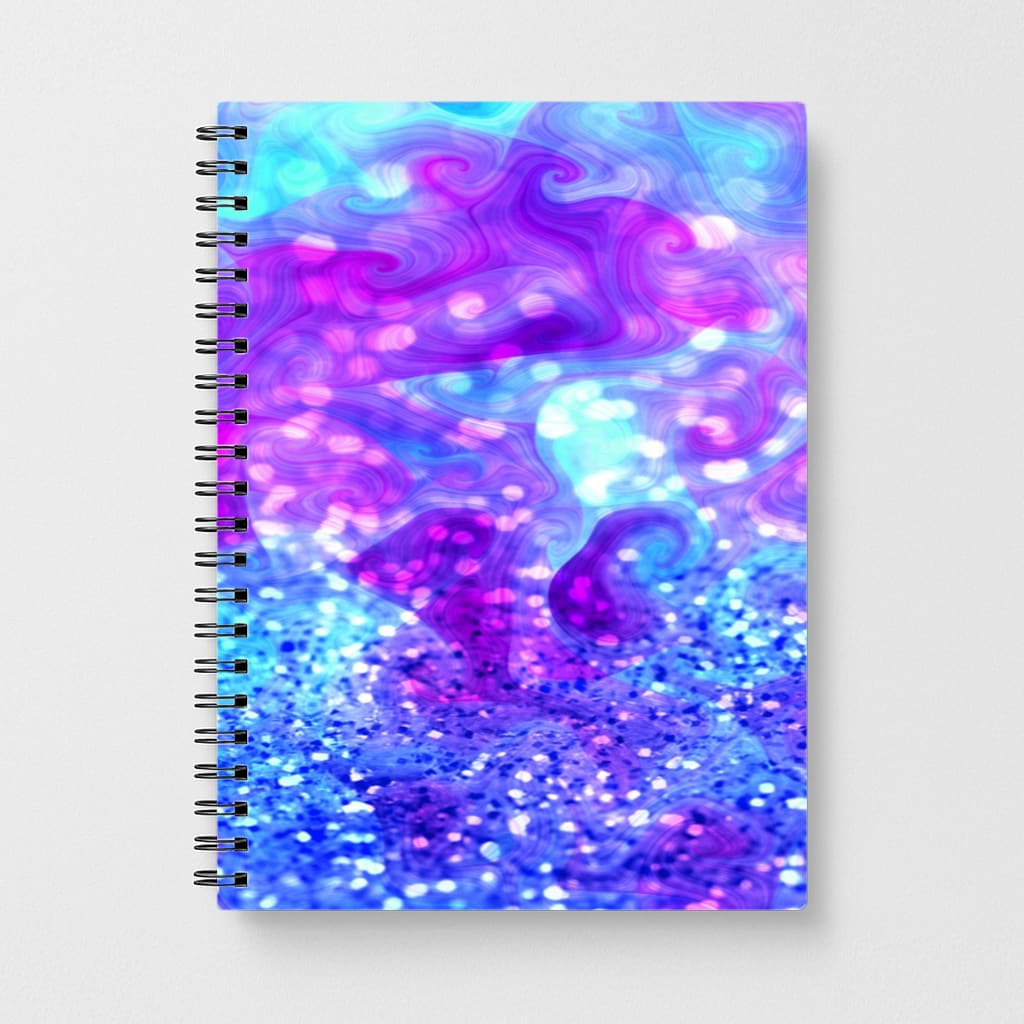 Glitter Swirl, Tumblr Stlye Notebook - Fun Cases