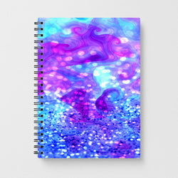 Glitter Swirl, Tumblr Stlye Notebook - Fun Cases