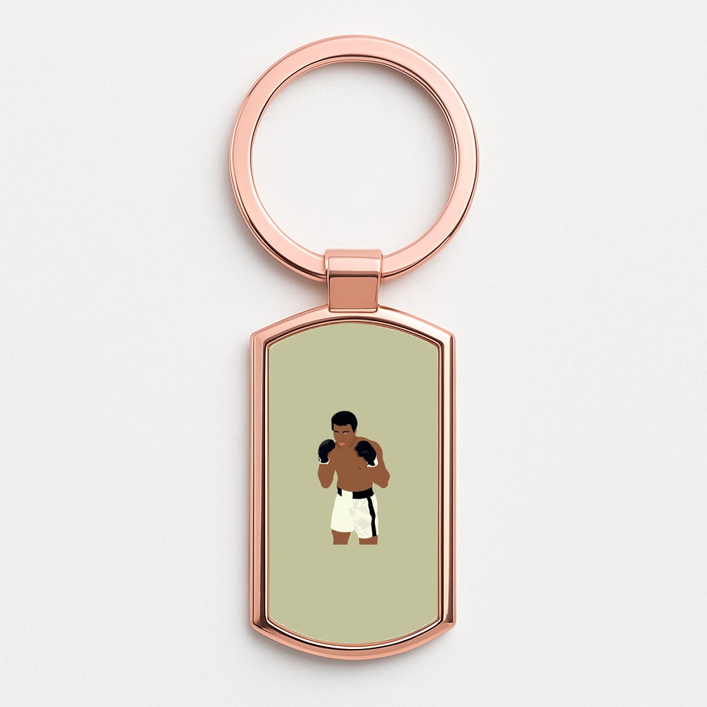 Ali - Boxing Rose Gold Keyring